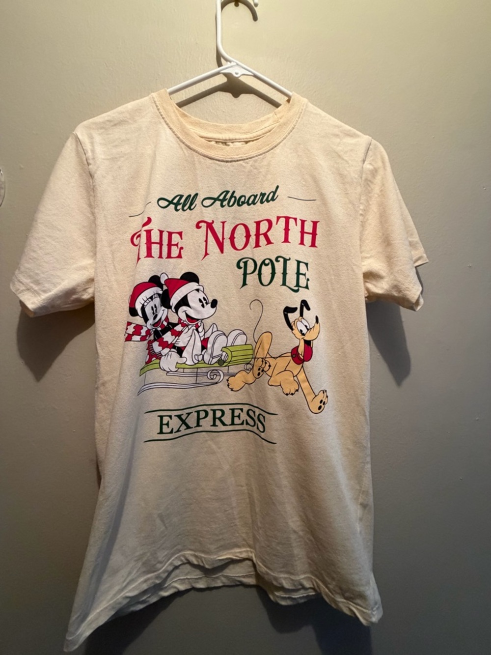 Disney Cream Logo Crewneck Tee